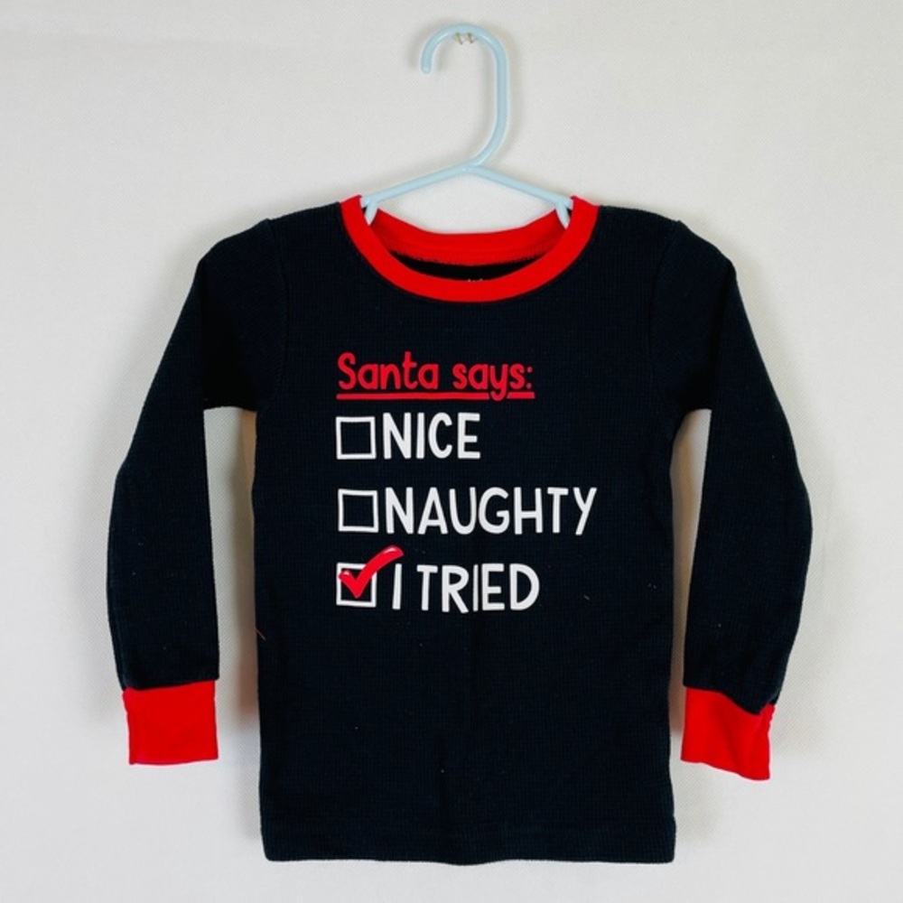 Carter’s Santa Christmas thermal shirt kid size 3T
